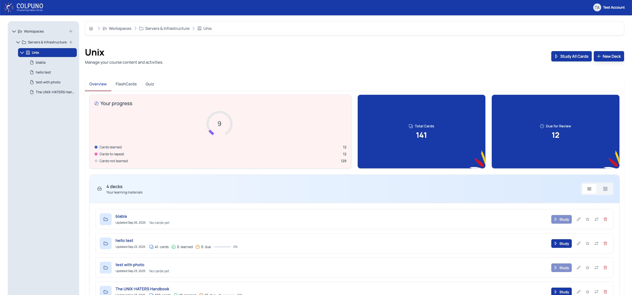 Screenshot of StudyBooster
